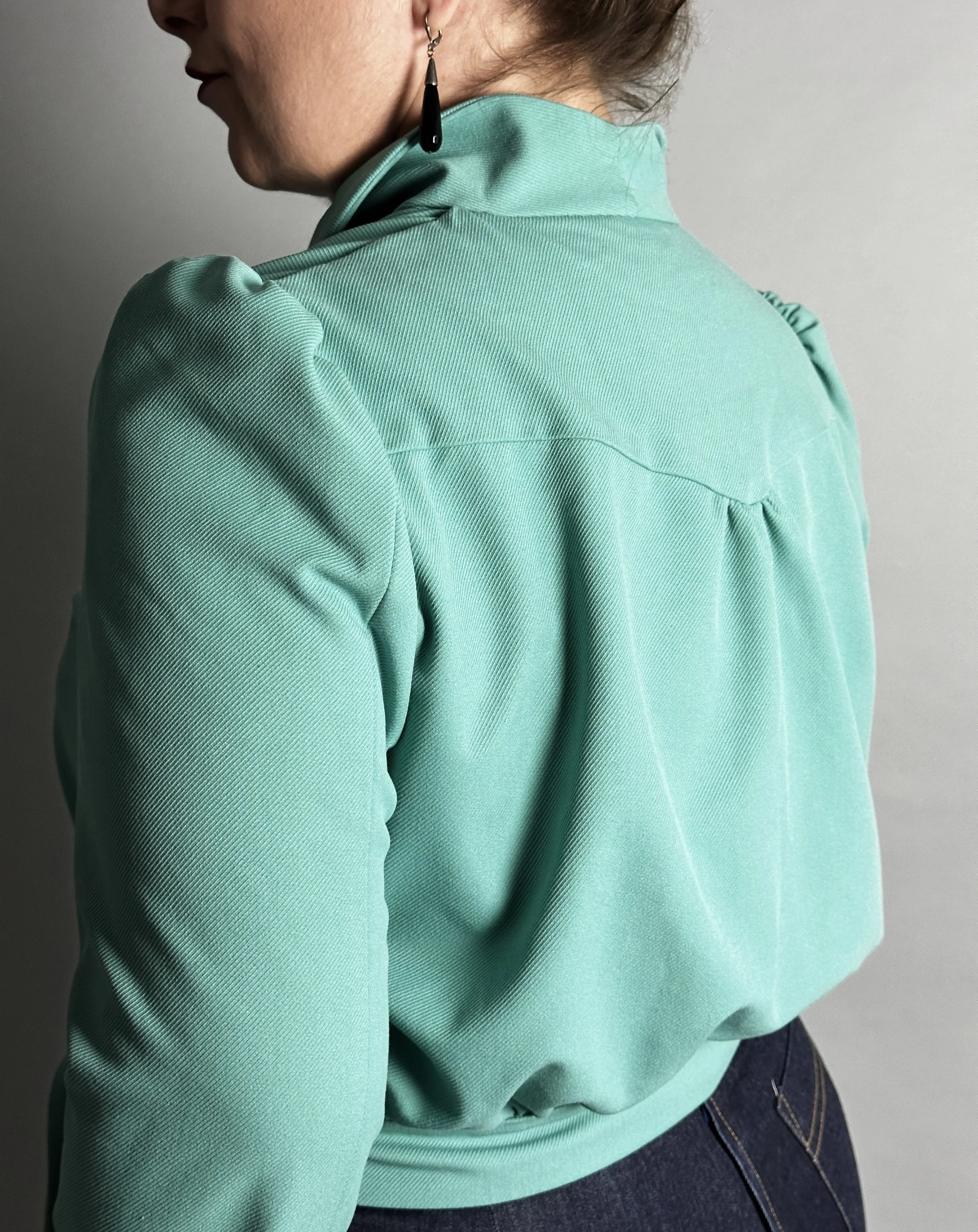 40〜50's French Twill Jacket crazypattern 1940's/50's Cycling Jacket, Size Large, French Faded